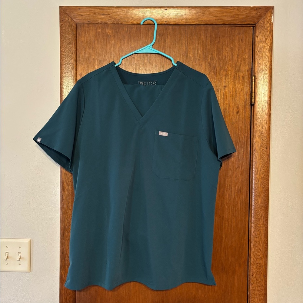 Figs Women's Teal V-Neck Scrubs SET